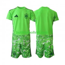Spanien 6th Green color Målvakt Barn Matchtröja World Cup 2026 Kortärmad