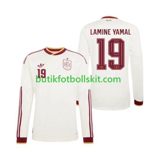 Spanien Lamine Yamal 19 Män Borta Matchtröja World Cup 2026 Långärmad