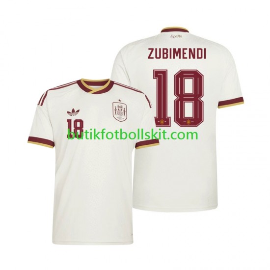 Spanien Martin Zubimendi 18 Män Borta Matchtröja World Cup 2026 Kortärmad