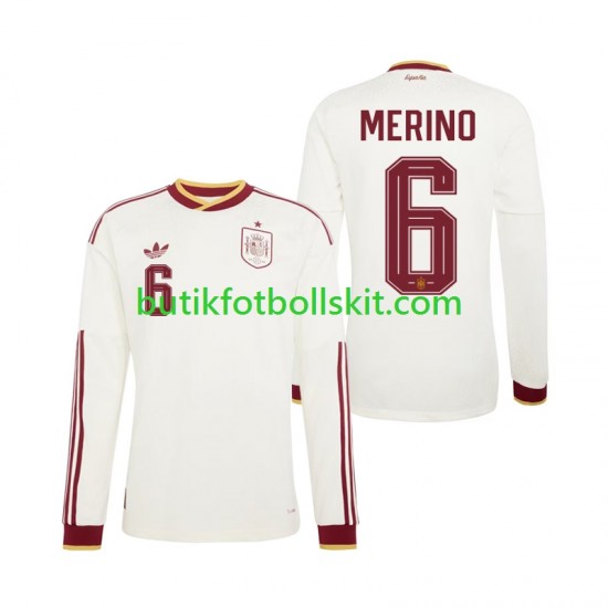 Spanien Mikel Merino 6 Män Borta Matchtröja World Cup 2026 Långärmad