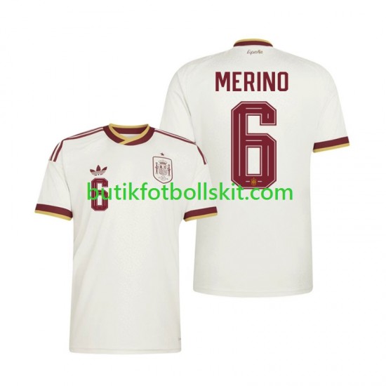 Spanien Mikel Merino 6 Män Borta Matchtröja World Cup 2026 Kortärmad