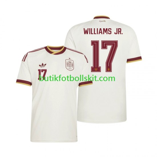 Spanien Nico Williams 17 Män Borta Matchtröja World Cup 2026 Kortärmad