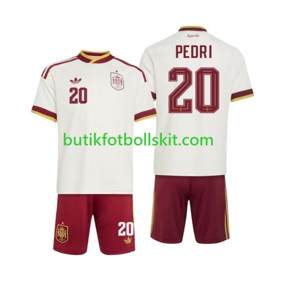 Spanien Pedri 20 Barn Borta Matchtröja World Cup 2026 Kortärmad