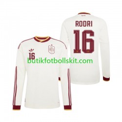 Spanien Rodri 16 Män Borta Matchtröja World Cup 2026 Långärmad