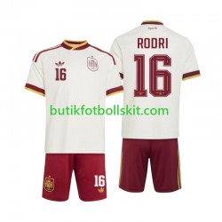 Spanien Rodri 16 Barn Borta Matchtröja World Cup 2026 Kortärmad