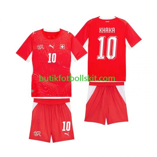 Schweiz Granit Xhaka 10 Barn Hemma Matchtröja World Cup 2026 Kortärmad