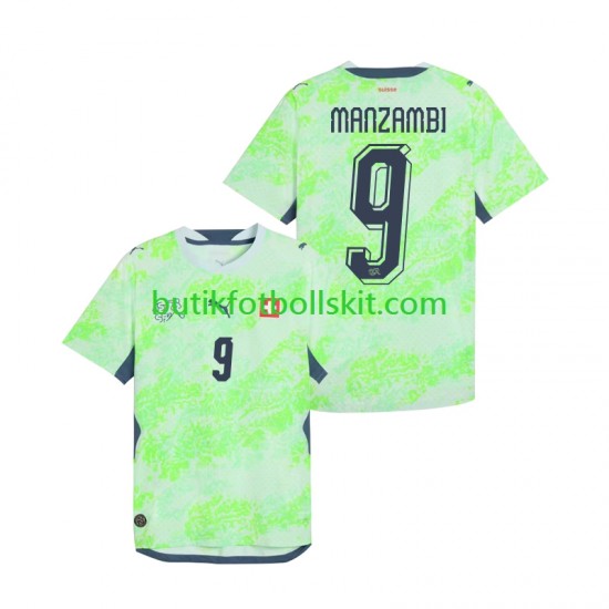 Schweiz Johan Manzambi 9 Män Borta Matchtröja World Cup 2026 Kortärmad