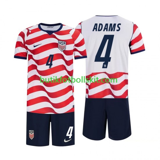 USA Tyler Adams 4 Barn Hemma Matchtröja World Cup 2026 Kortärmad