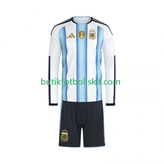 Argentina Barn Hemma Matchtröja World Cup 2026 Långärmad