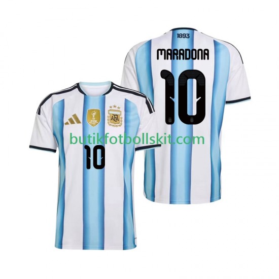 Argentina Maradona 10 Män Hemma Matchtröja World Cup 2026 Kortärmad