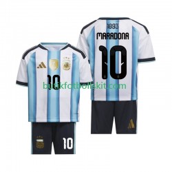Argentina Maradona 10 Barn Hemma Matchtröja World Cup 2026 Kortärmad