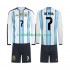 Argentina Rodrigo De Paul 7 Barn Hemma Matchtröja World Cup 2026 Långärmad