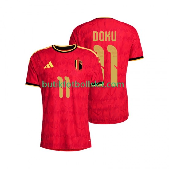 Belgien Jeremy Doku 11 Män Hemma Matchtröja World Cup 2026 Kortärmad
