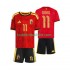 Belgien Jeremy Doku 11 Barn Hemma Matchtröja World Cup 2026 Kortärmad