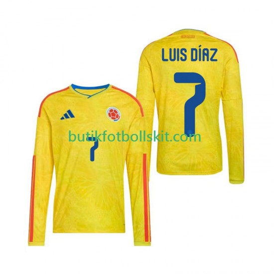 Colombia Luis Diaz 7 Män Hemma Matchtröja World Cup 2026 Långärmad
