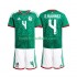 Mexiko Edson Alvarez 4 Barn Hemma Matchtröja World Cup 2026 Kortärmad
