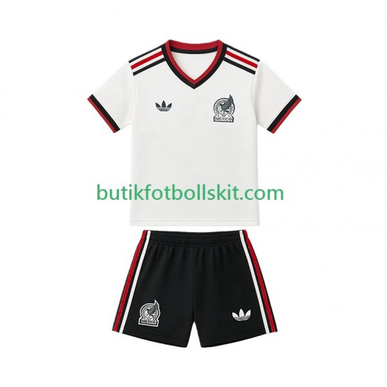Mexiko Barn Borta Matchtröja World Cup 2026 Kortärmad