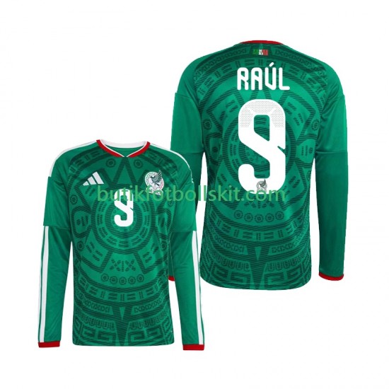 Mexiko Raul Jimenez 9 Män Hemma Matchtröja World Cup 2026 Långärmad