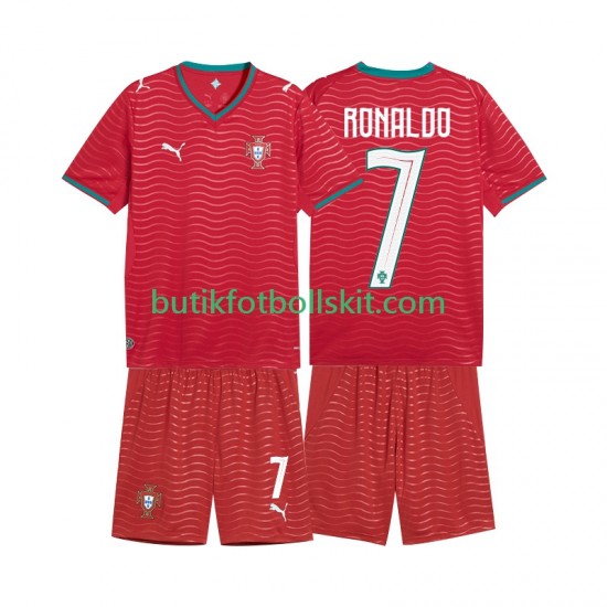 Portugal Cristiano Ronaldo 7 Barn Hemma Matchtröja World Cup 2026 Kortärmad