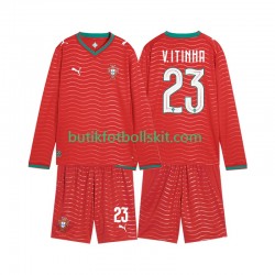 Portugal Vitinha 23 Barn Hemma Matchtröja World Cup 2026 Långärmad
