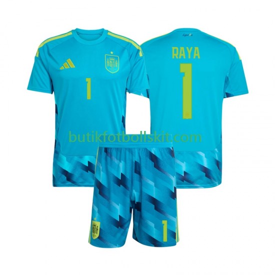 Spanien David Raya 1 Målvakt Barn Hemma Matchtröja World Cup 2026 Kortärmad
