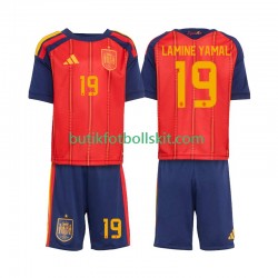 Spanien Lamine Yamal 19 Barn Hemma Matchtröja World Cup 2026 Kortärmad