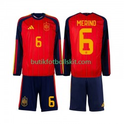 Spanien Mikel Merino 6 Barn Hemma Matchtröja World Cup 2026 Långärmad