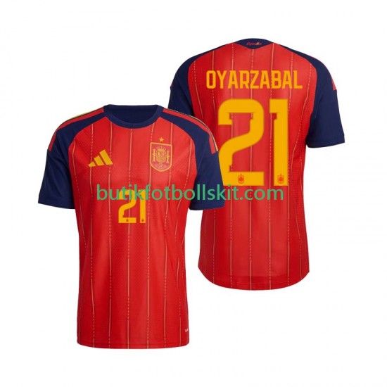 Spanien Mikel Oyarzabal 21 Män Hemma Matchtröja World Cup 2026 Kortärmad