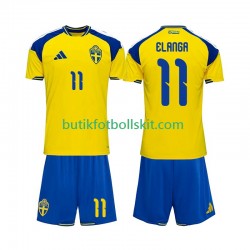 Sverige Anthony Elanga 11 Barn Hemma Matchtröja 2026 Kortärmad