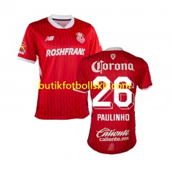 Deportivo Toluca Paulinho 26 Män Hemma Matchtröja 2024/25 Kortärmad