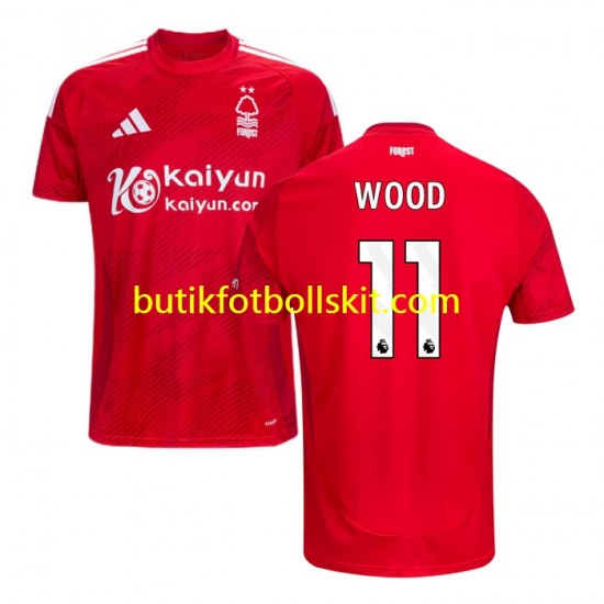 Nottingham Forest Chris Wood 11 Män Hemma Matchtröja 2024/25 Kortärmad