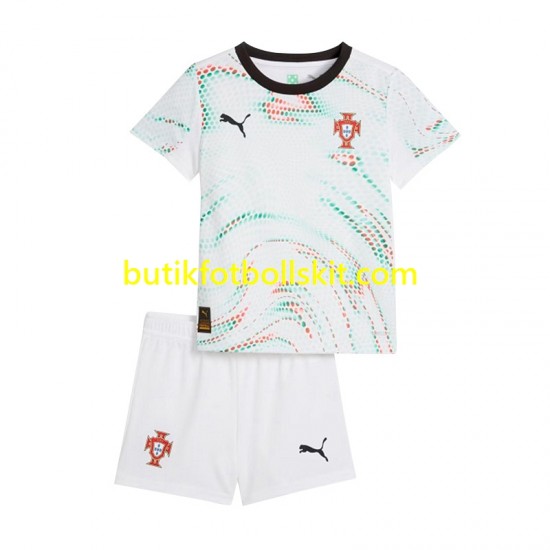Portugal Barn Borta Matchtröja 2025 Kortärmad