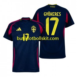 Sverige Viktor Gyokeres 17 Män Borta Matchtröja 2024 Kortärmad