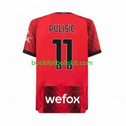 AC Milan Christian Pulisic 11 Män Hemma Matchtröja 2023/24 Kortärmad