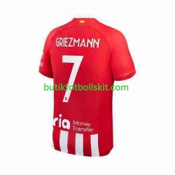 Atlético Madrid 2 Antoine Griezmann 7 Män Hemma Matchtröja 2023/24 Kortärmad