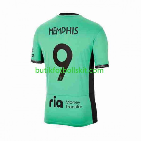 Atlético Madrid 2 Memphis Depay 9 Män Tredje Matchtröja 2023/24 Kortärmad