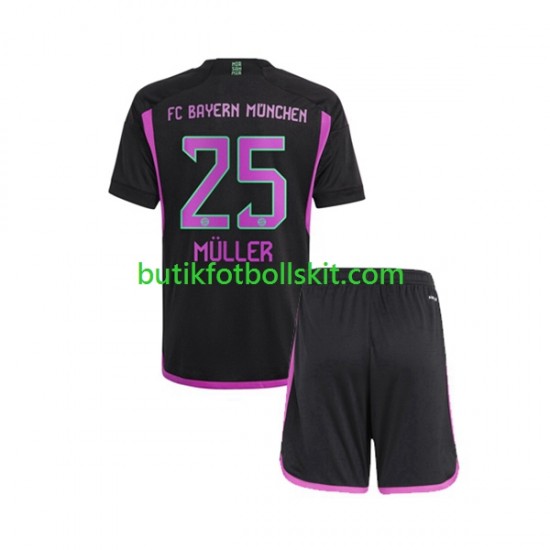 FC Bayern München Thomas Muller 25 Barn Borta Matchtröja 2023/24 Kortärmad