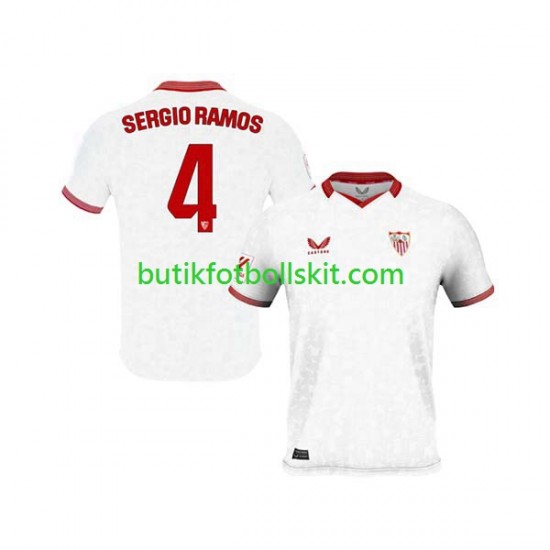 Sevilla FC Sergio Ramos 4 Män Hemma Matchtröja 2023/24 Kortärmad