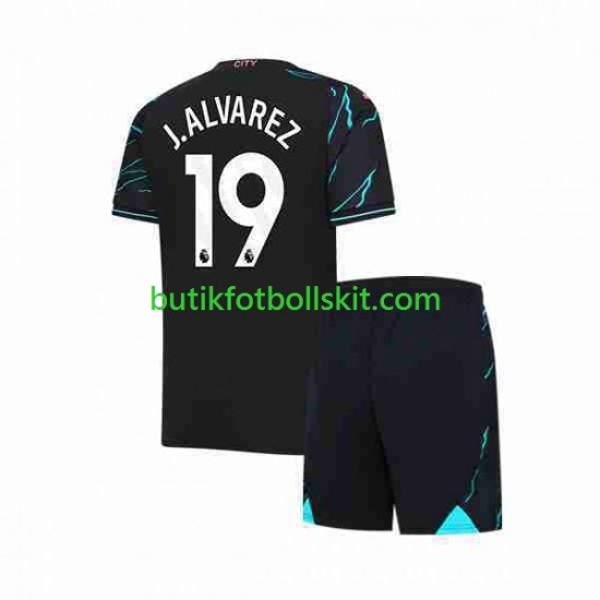 Manchester City Julian Alvarez 19 Barn Tredje Matchtröja 2023/24 Kortärmad