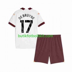 Manchester City Kevin De Bruyne 17 Barn Borta Matchtröja 2023/24 Kortärmad