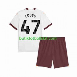 Manchester City Phil Foden 47 Barn Borta Matchtröja 2023/24 Kortärmad