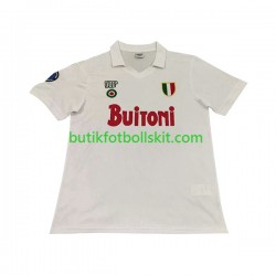 SSC Napoli 1987 1988 Retro Män Borta Matchtröja Kortärmad