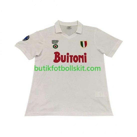 SSC Napoli 1987 1988 Retro Män Borta Matchtröja Kortärmad
