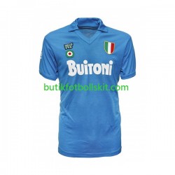 SSC Napoli 1987 1988 Retro Män Hemma Matchtröja Kortärmad