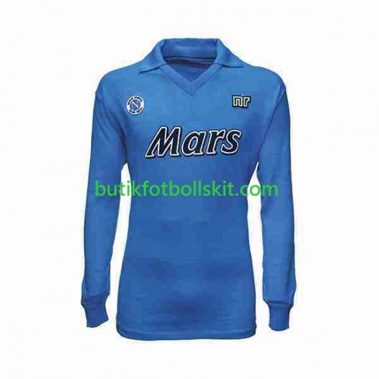 SSC Napoli 1989 1990 Retro Män Hemma Matchtröja Långärmad