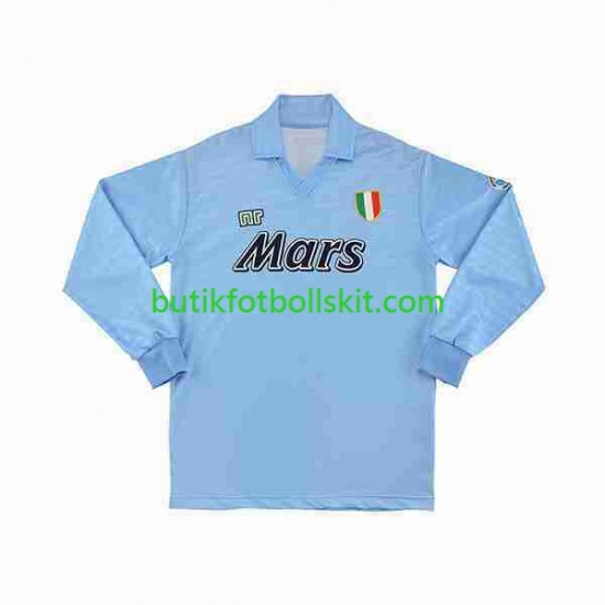 SSC Napoli 1990 1991 Retro Män Hemma Matchtröja Långärmad