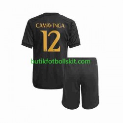 Real Madrid Eduardo Camavinga 12 Barn Tredje Matchtröja 2023/24 Kortärmad