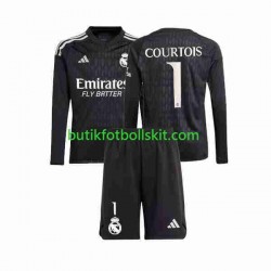Real Madrid Thibaut Courtois 1 Målvakt Barn Borta Matchtröja 2023/24 Långärmad