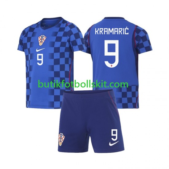 Kroatien Andrej Kramaric 9 Barn Borta Matchtröja World Cup 2026 Kortärmad
