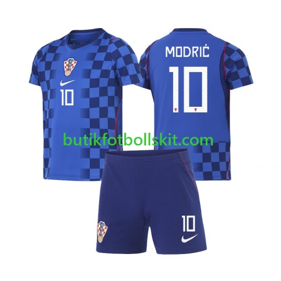 Kroatien Modrić Luka 10 Barn Borta Matchtröja World Cup 2026 Kortärmad